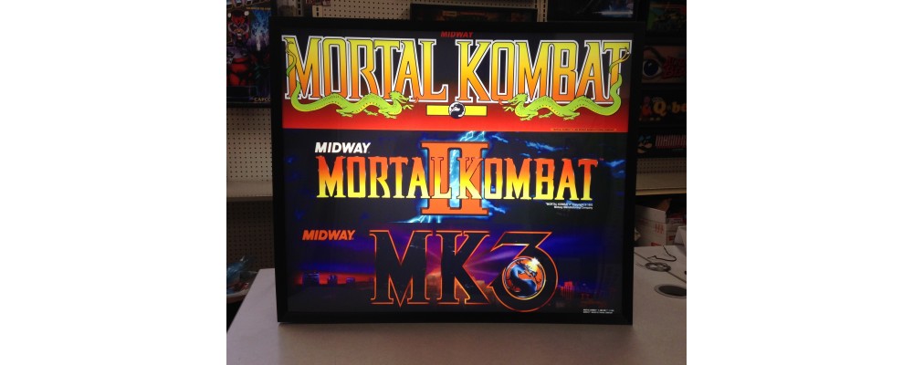Mortal Kombat Triple Marquee - Arcade Marquee Print - Lightbox - Midway
